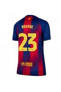 Barcelona Jules Kounde #23 Jalkapallovaatteet Naisten Kotipaita 2025-26 Lyhythihainen